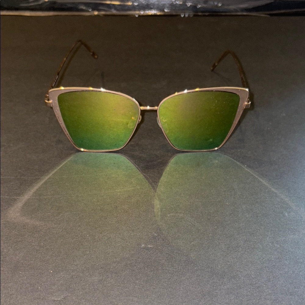 Gold and Green Sunglasses
